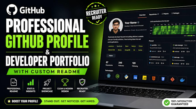 build a recruiter ready github profile and developer portfolio with readme