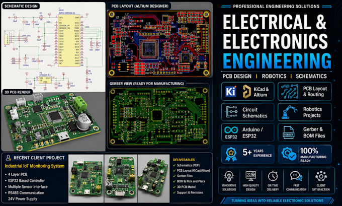 do electrical electronics engineering robotics schematic kicad altium pcb design