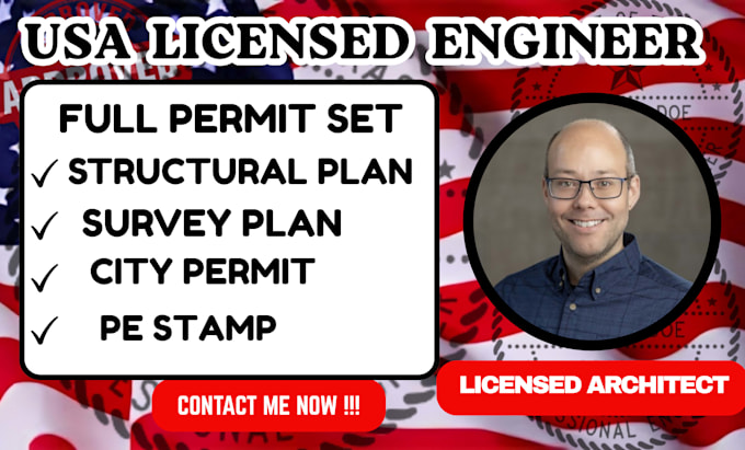 license architectural structural engineering mep staircase survey plan usa stamp