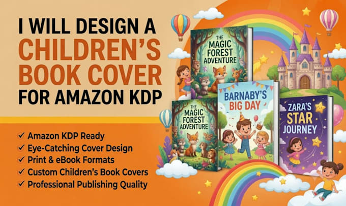 design childrens book cover for KDP
