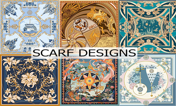 create scarf bandana shawl pattern design