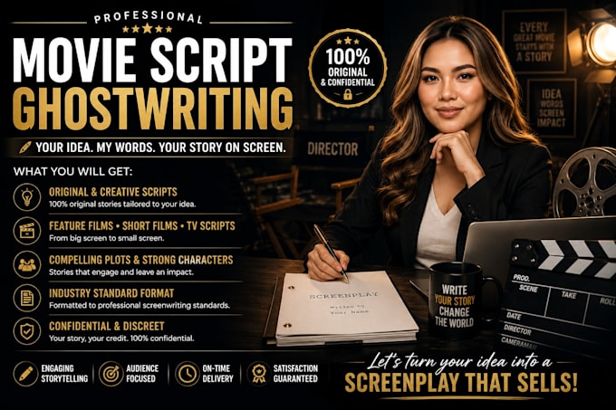 write movie script screenplay screenwriting TV series script writing film script