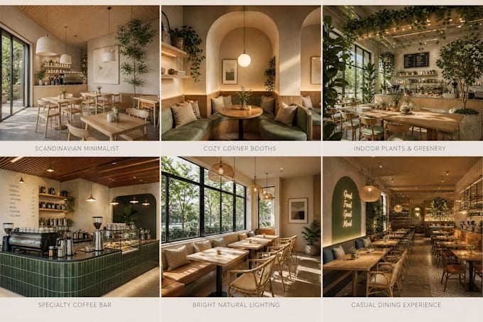 create cafe architecture interior design restaurant interior design 3d rendering