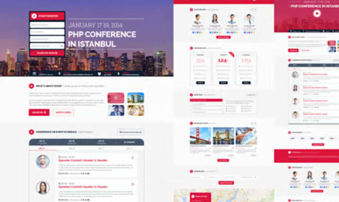 build event website,event management ticket booking website,conference website