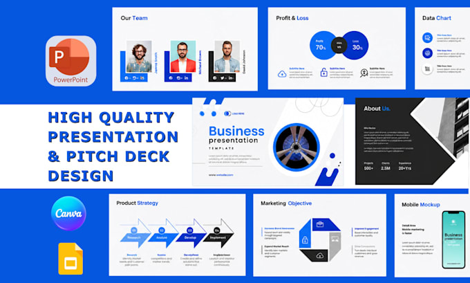 design professional business powerpoint presentation template pitch deck slides