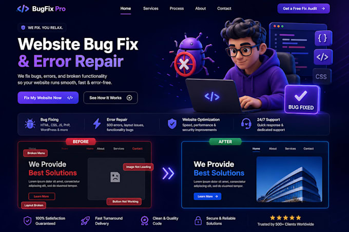 ix wordpress bugs, errors, issues and website problems