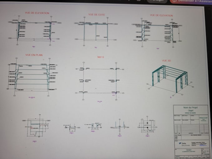 do steel structure shop drawing with autocad and tekla