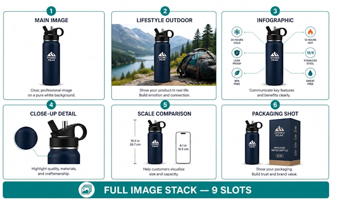 write amazon fba listing copywriting and create ai product images