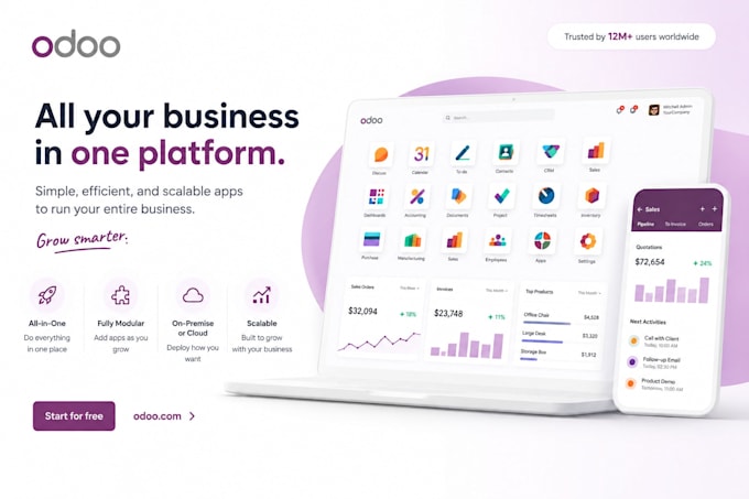 design odoo website ecommerce custom business website python modules odoo erp