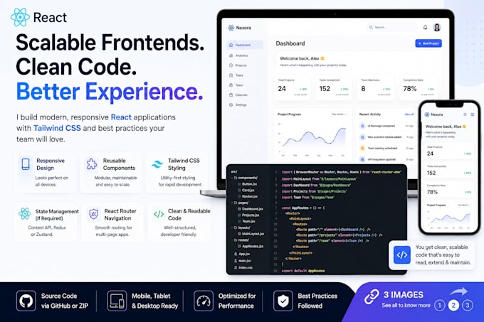 build a responsive react frontend for your web app