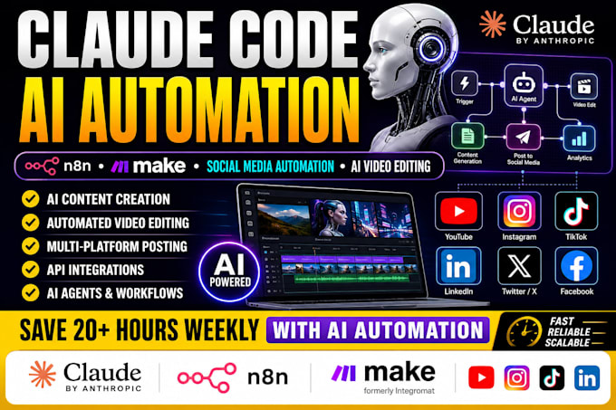 claude ai demo videos claude youtube n8n social media automation claude code n8n