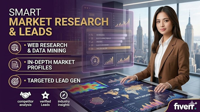 do internet research, market research and lead generation