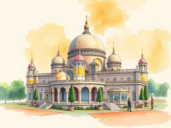 render architecture and interior concept in watercolor