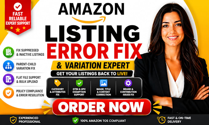 amazon suppressed listing variation and catalog fix expert