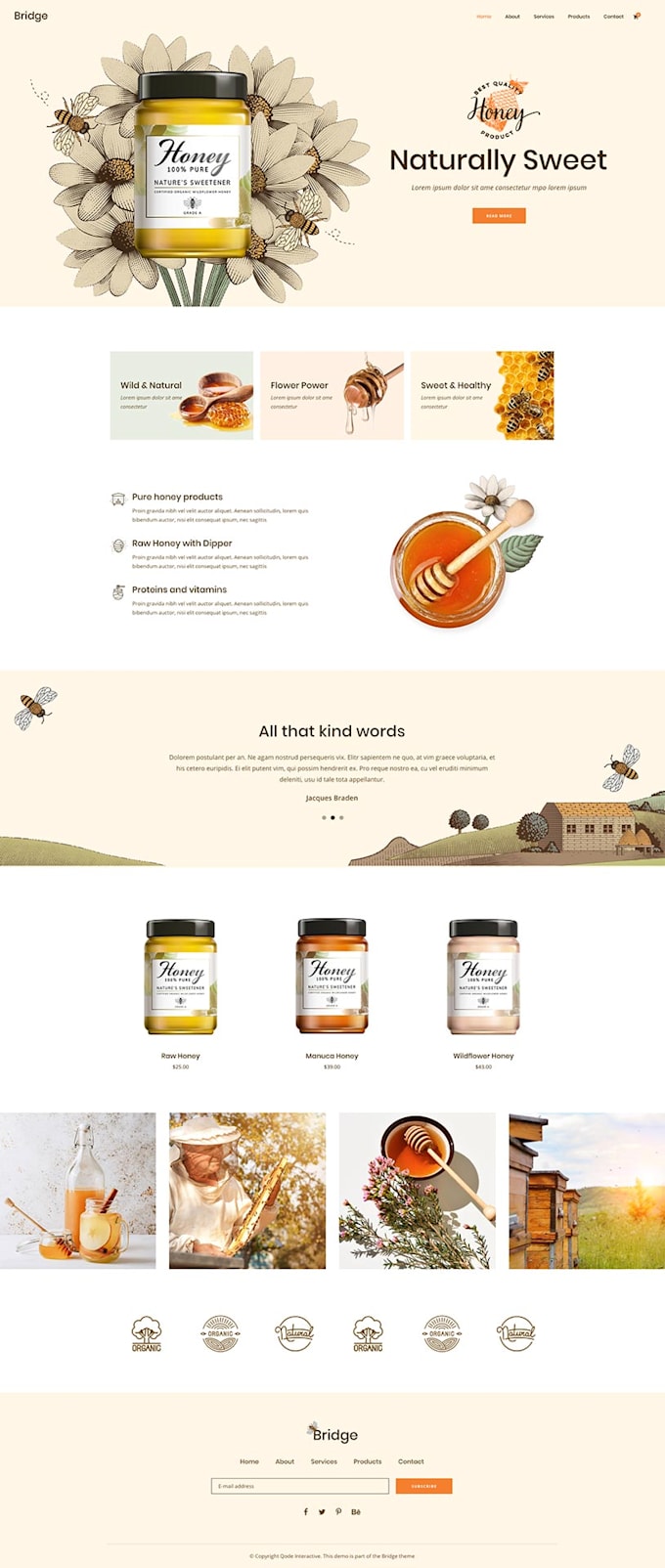 build beekeeping and honey shop website