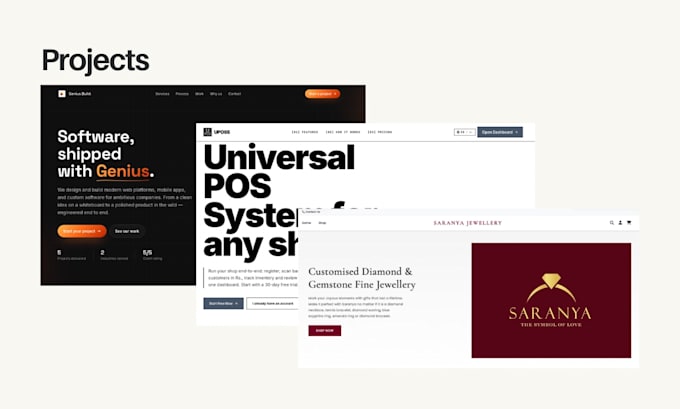 website development as full stack web developer, react, HTML