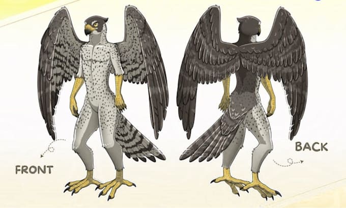 draw furry ref sheet, furry reference sheet, fursona character design