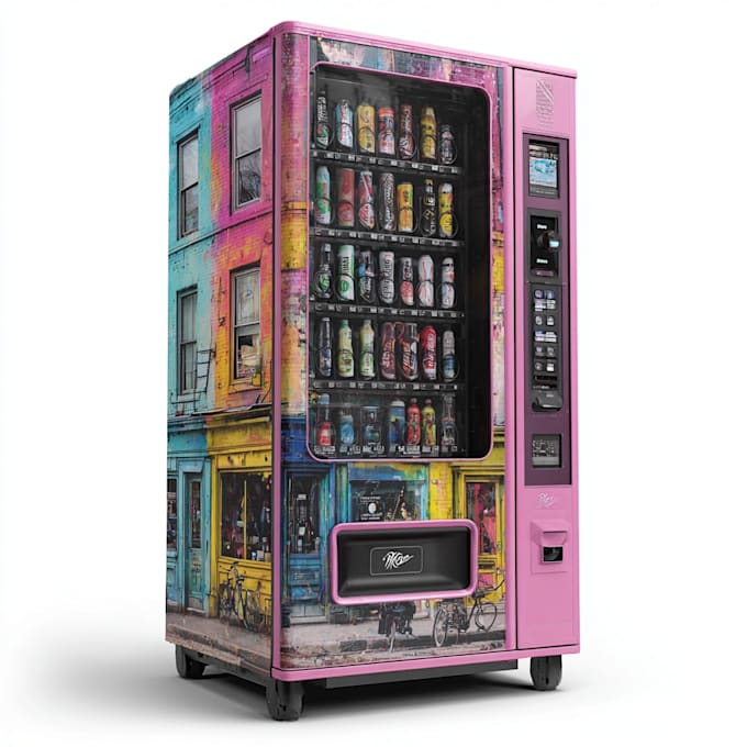 design a unique vending machine wrap