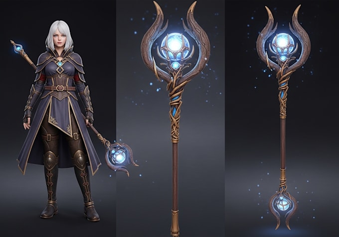 do a 2d character design and concept art