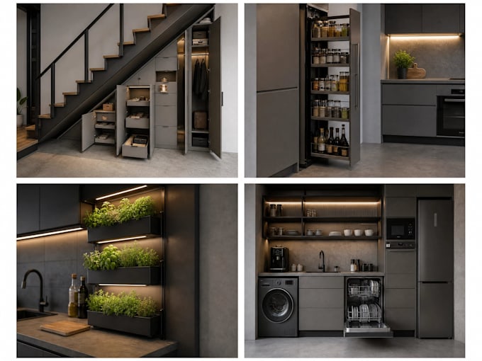 interior design and 3d visualization for tiny house space optimization