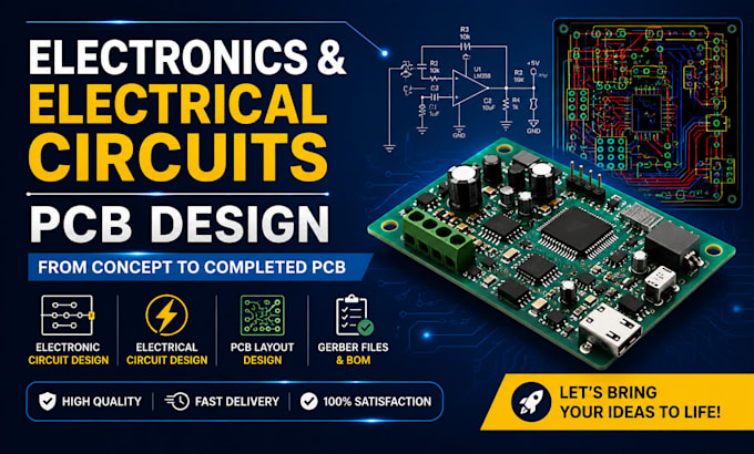 design electronics and electrical circuits and pcb design