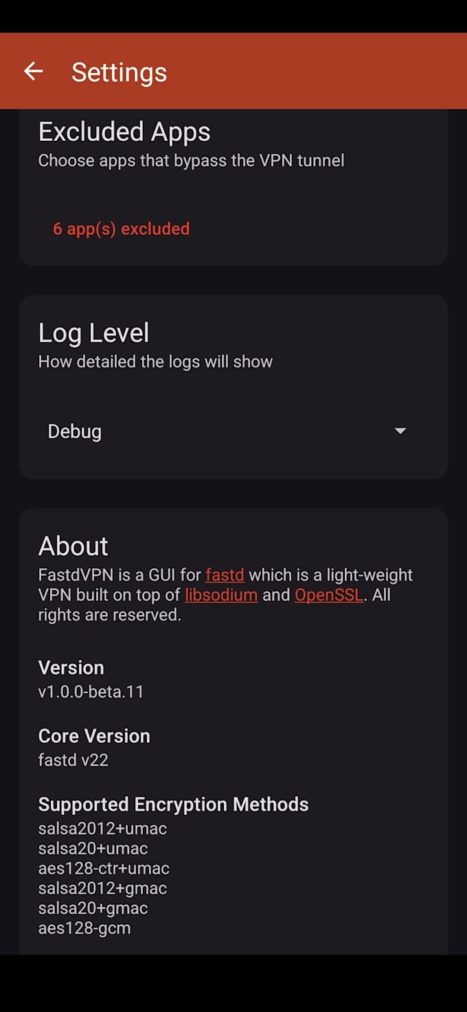develop a lightweight android secure tunnel app using fastd protocol