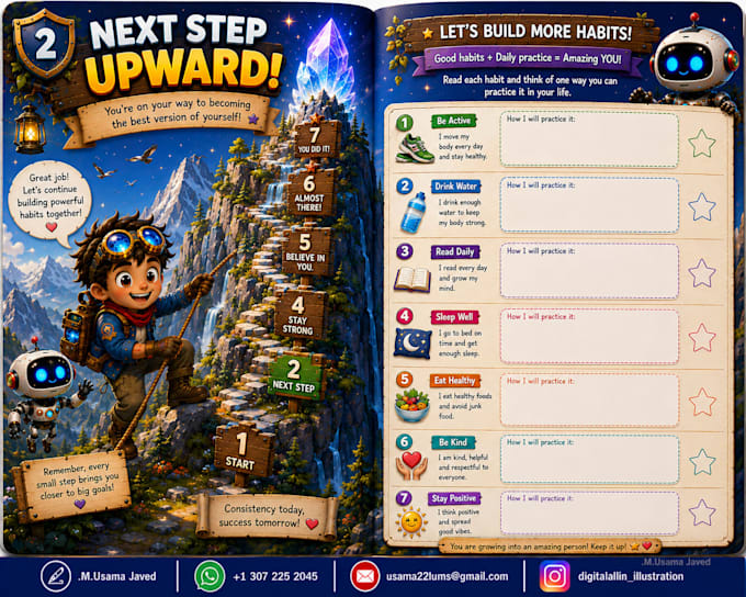 design a custom workbook for kids, learning, and self discovery