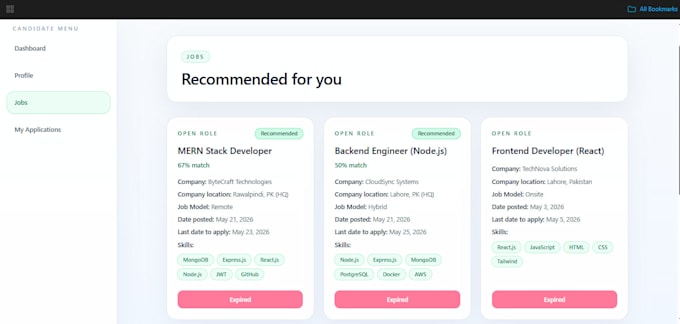 develop a full stack mern web application