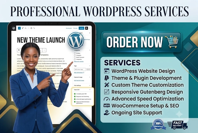 design wordpress website, with elementor, and wordpress oxygen builder