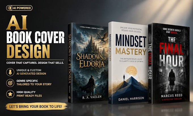 create professional ai book cover designs for amazon kdp