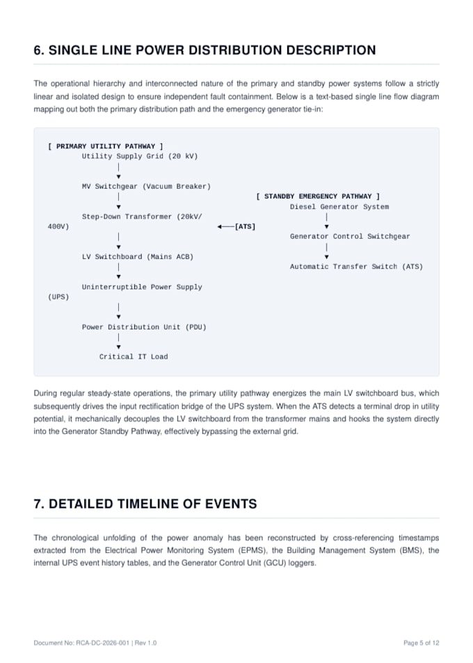 create professional engineering rca investigation reports
