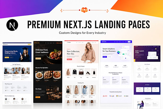 design and develop high converting nextjs landing pages
