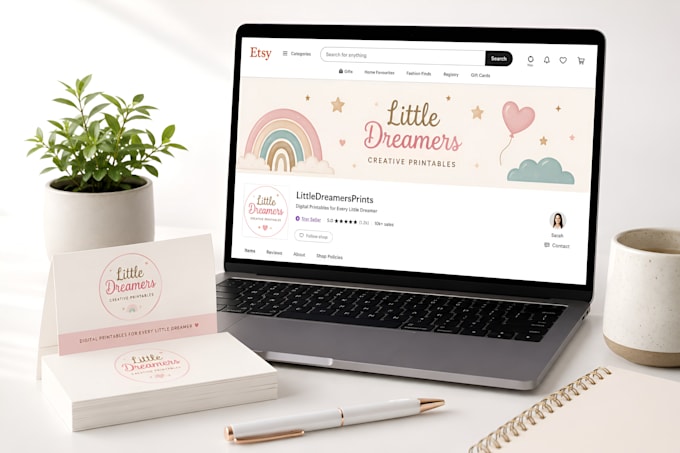 design an etsy shop logo and banner