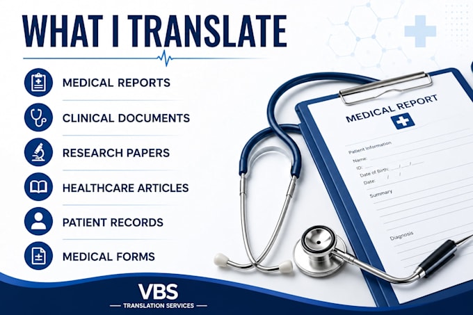 professionally translate medical documents and reports