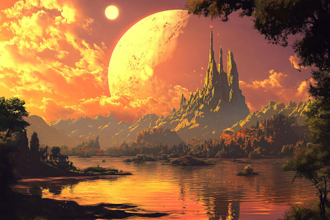 do a fantasy landscape
