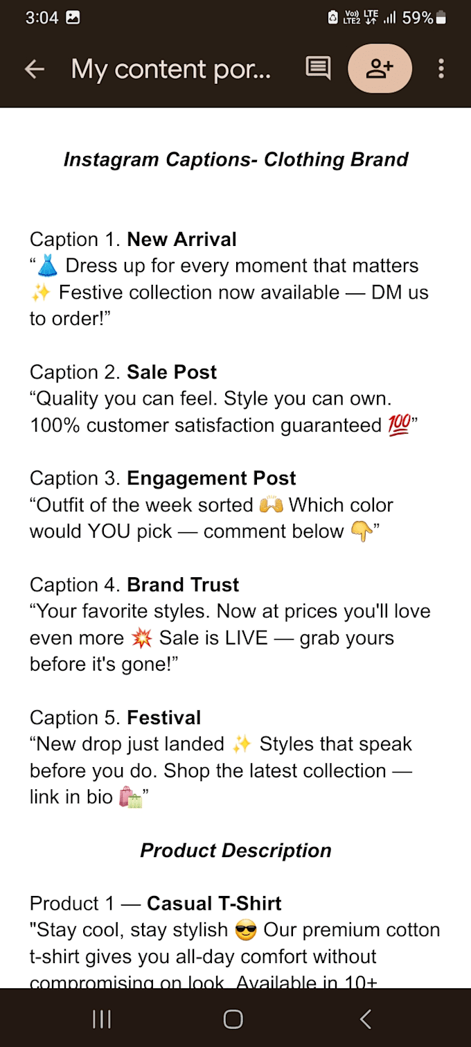 write instagram captions for clothing stores