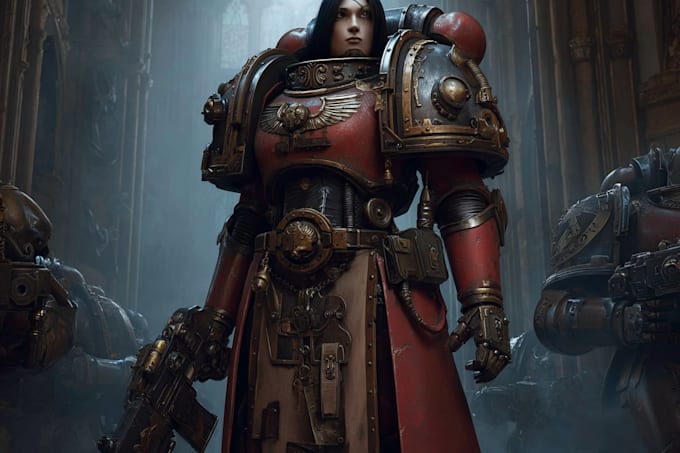 2d print and paint anime figure, miniature, warhammer 40k
