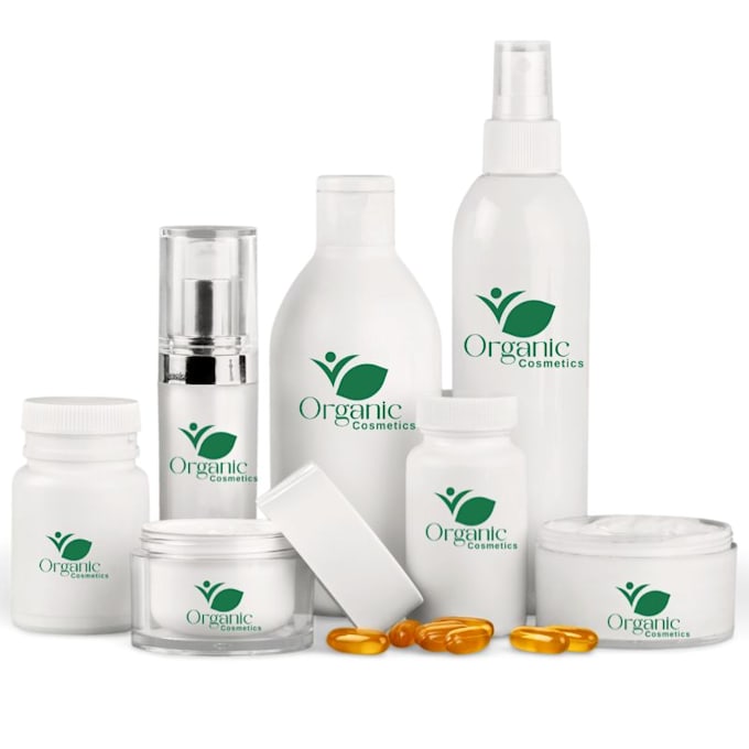 create luxury cosmetic logo and 3d product packaging design