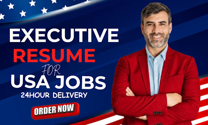write an ats executive resume for USA jobs