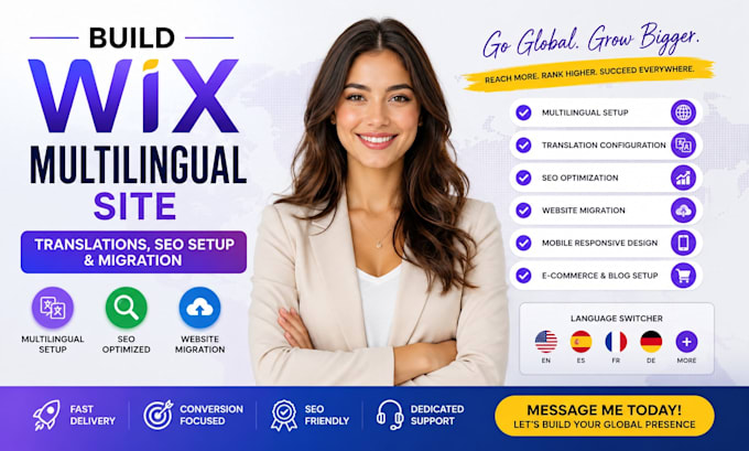 build wix multilingual website with translations and seo setup website migration