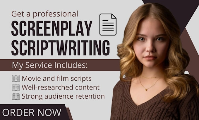 write a compelling short film screenplay and movie scriptwriting for production