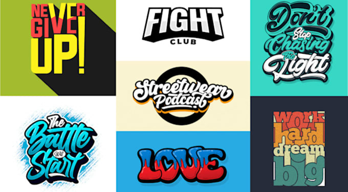 design custom typography t shirt and text or font logo