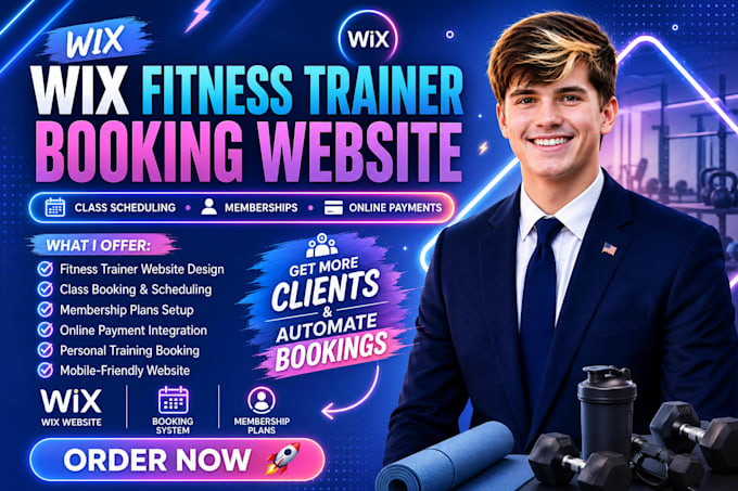 do wix fitness trainer booking website class scheduling membership payment setup