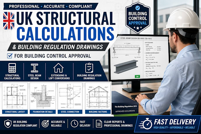 provide UK structural calculations and building regulation drawings