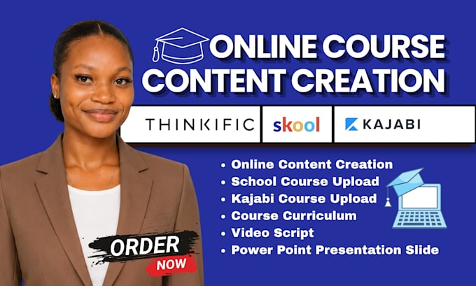 create online course content , skool online course, course upload, ppt slides