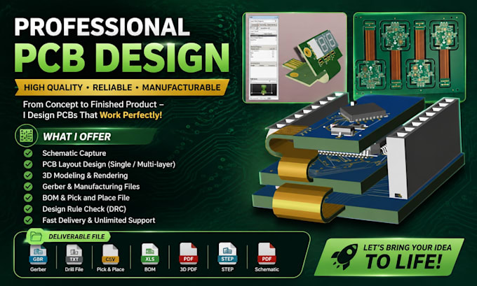design rigid flex pcb flexible pcb multilayer pcb cad gerber files for rf coding