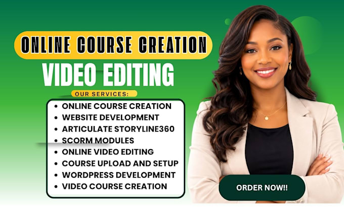 do online course creation video courses editing elearning training webinar video