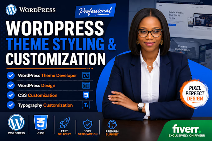 do wordpress theme developer, wordpress design, CSS, typography customization