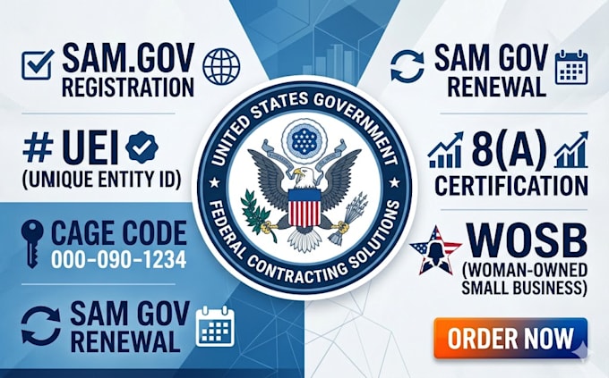 do samgov registration, uei, cage code, sam gov renewal, 8a, and wosb