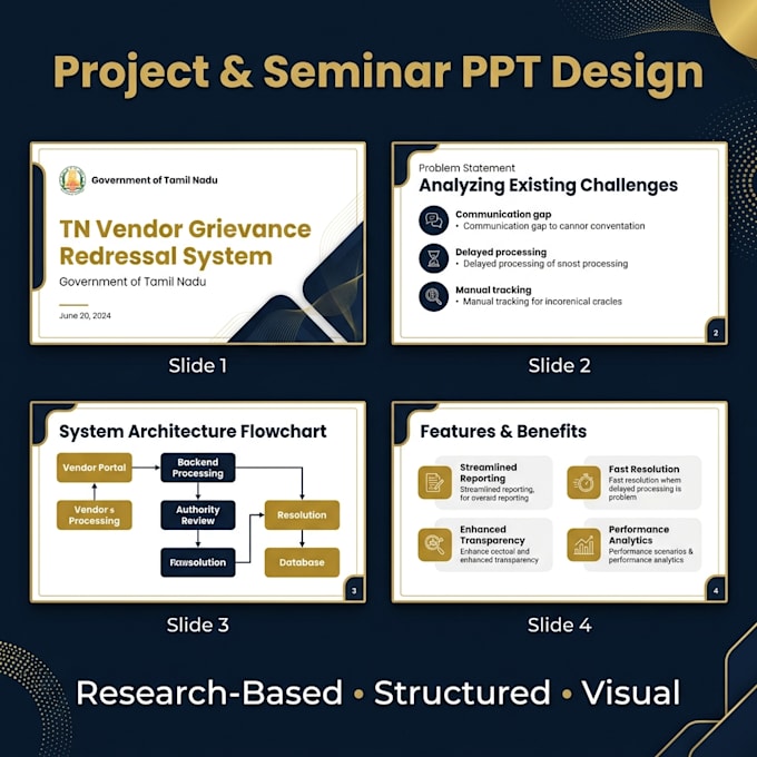 design a professional presentation for business or seminars